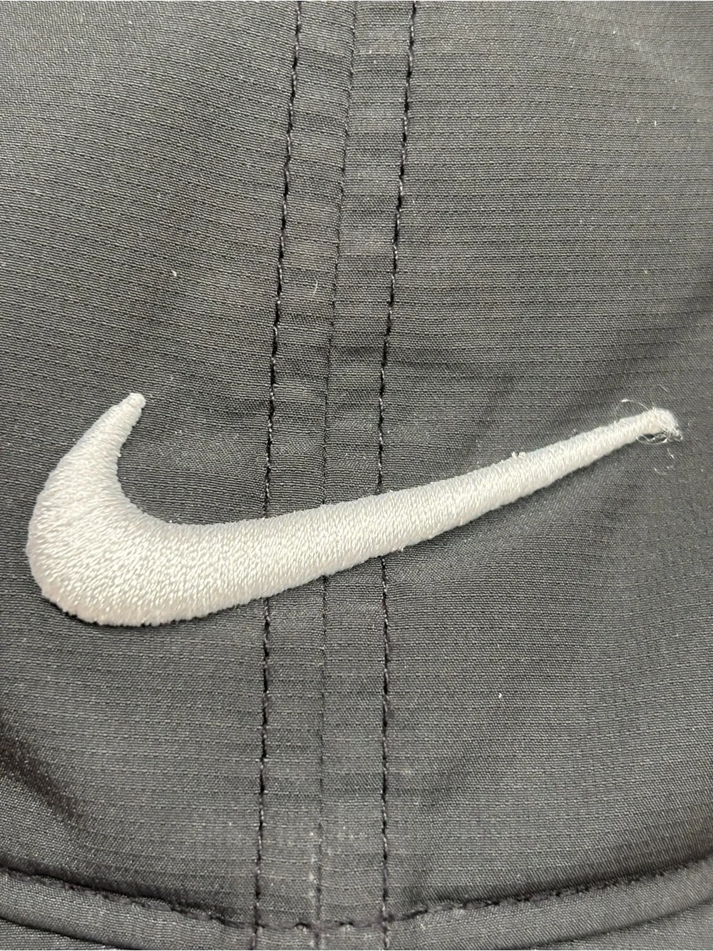 Nike Women's Perdorated Black Cap with White Swoosh